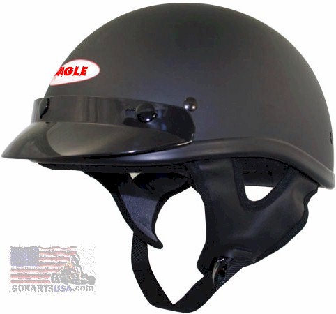 Solid Flat Black Half Helmet