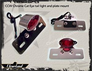 Heist Bobber Cat Eye Tail Light / License Plate Mount
