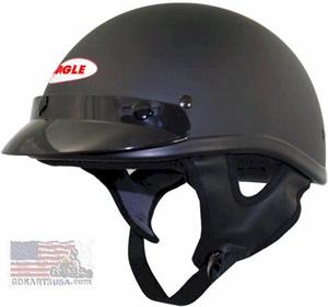 Solid Flat Black Half Helmet
