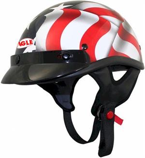 3D American Flag Half Helmet