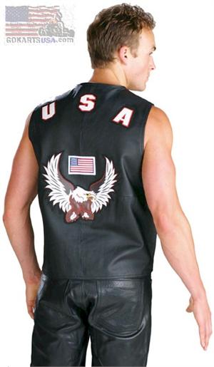 Men's American Eagle USA Leather Vest